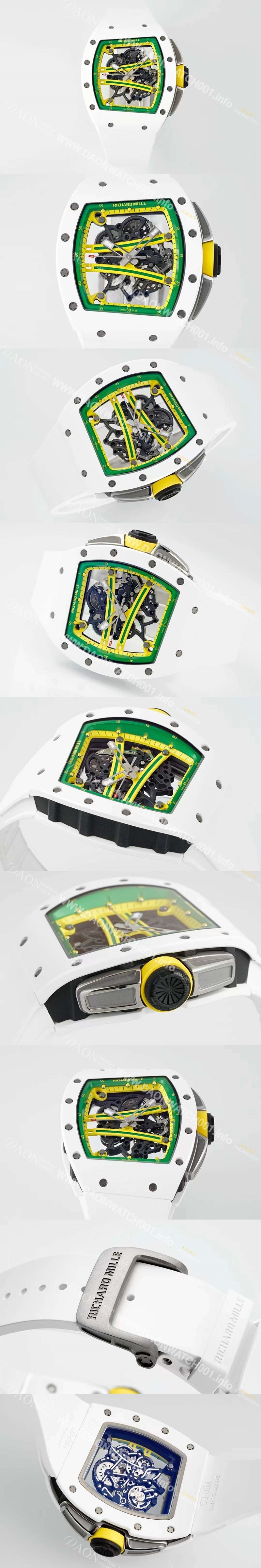 홍콩명품 [리차드밀레] 남성용 리차드밀 RM61-01 세라믹 50mm 기계식 수동형 무브먼트 스켈레톤 다이얼 ric0320