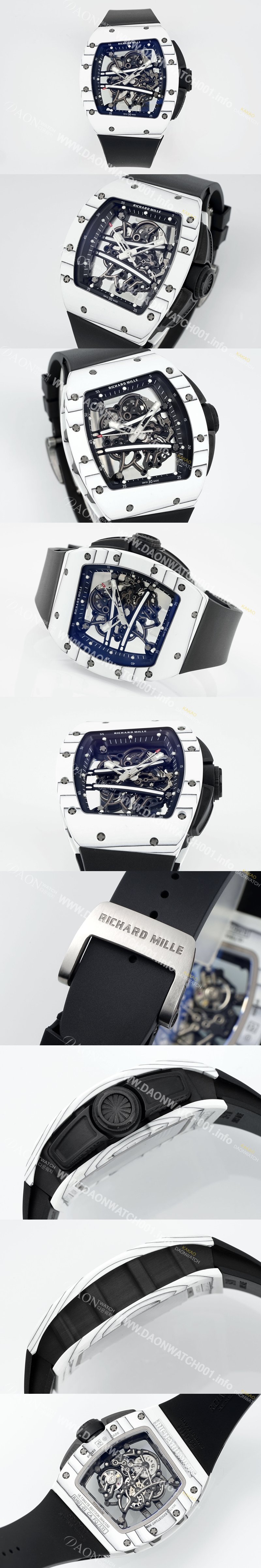 홍콩명품 [리차드밀레] 남성용 리차드밀 RM61-01 세라믹 50mm 기계식 수동형 무브먼트 스켈레톤 다이얼 ric0323