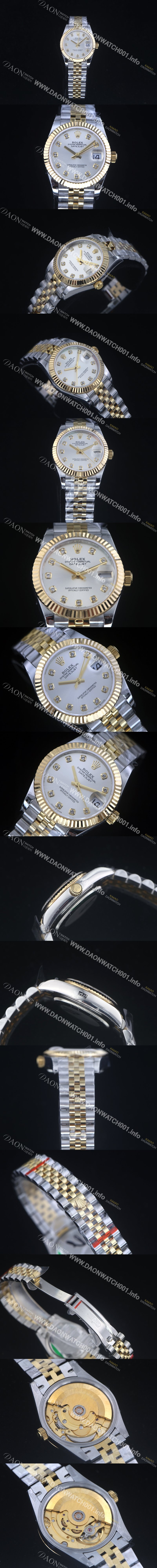 로렉스 여성용 데이져스트31mm 오토매틱 2836-2 18K옐루골드 메탈줄 실버 다이얼 rol29175