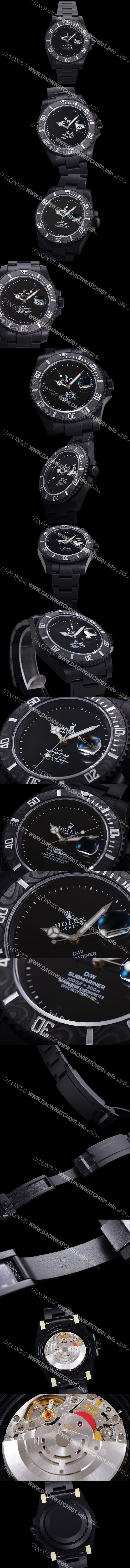 홍콩명품 [로렉스] 남성용 904L스틸!! 서브마리너 40mm 카본베젤 오토매틱 Cal.3135 블랙 다이얼 rol49212