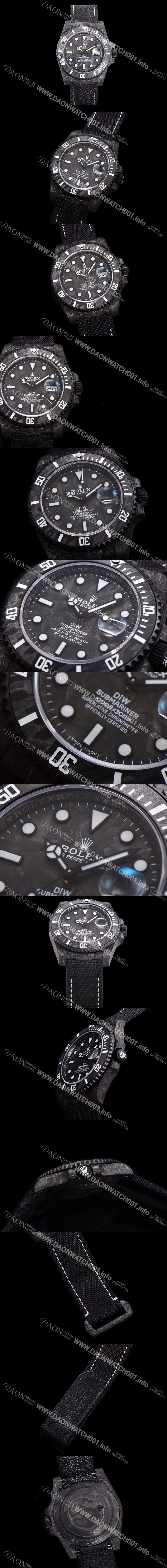 홍콩명품 [로렉스] 남성용 서브마리너 41mm 포지드카본 오토매틱 Cal.3135 블랙 다이얼 rol49215