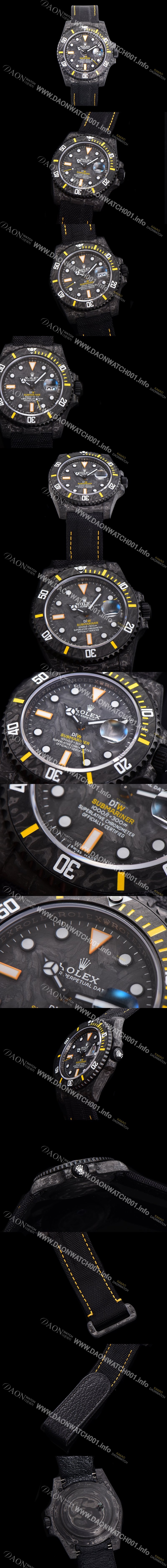 홍콩명품 [로렉스] 남성용 서브마리너 41mm 포지드카본 오토매틱 Cal.3135 블랙 다이얼 rol49216