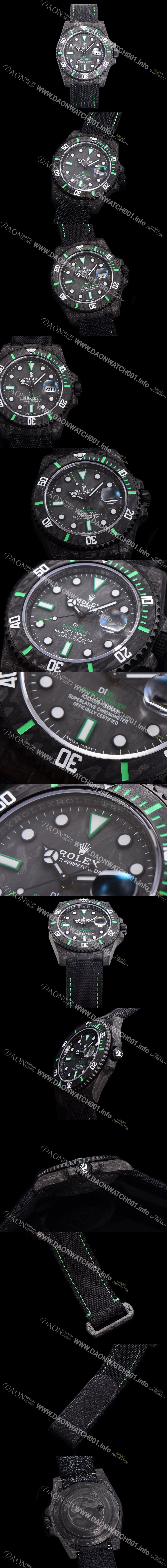 홍콩명품 [로렉스] 남성용 서브마리너 41mm 포지드카본 오토매틱 Cal.3135 블랙 다이얼 rol49217