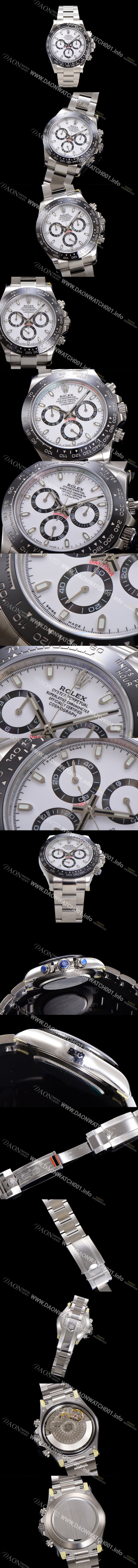 홍콩명품 [로렉스] 남성용 코스모그래프 데이토나 m116500ln-0001 세라믹 베젤 40mm 크로노그래프 7750 오토매틱 무브먼트 화이트 다이얼 rol5318