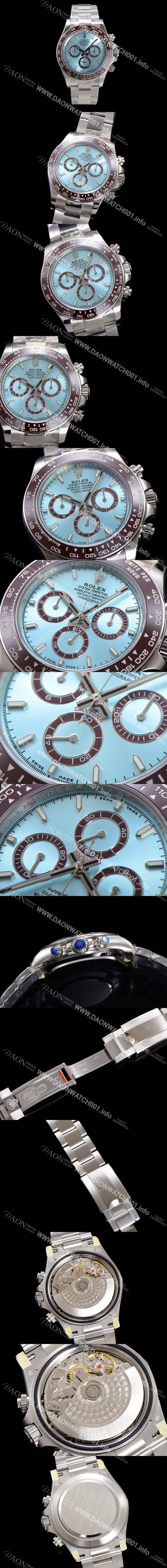 홍콩명품 [로렉스] 남성용 코스모그래프 데이토나 플래티넘 m126506-0001 세라믹 베젤 40mm 크로노그래프 7750 오토매틱 무브먼트 아이스 블루 다이얼 rol5320