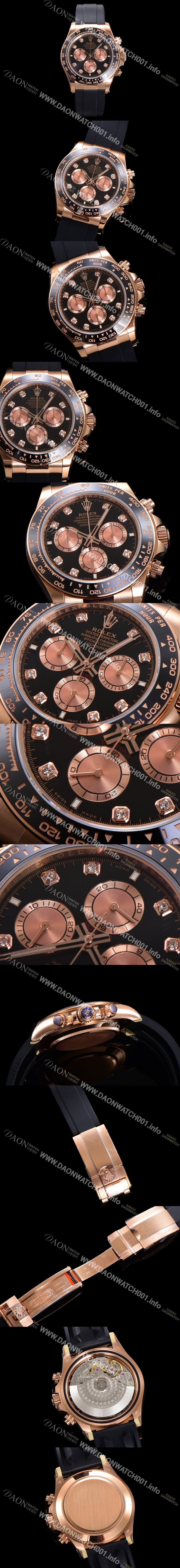 홍콩명품 [로렉스] 남성용 코스모그래프 데이토나 m126515ln-0004 세라믹 베젤 18K 로즈골드 40mm 크로노그래프 7750 오토매틱 무브먼트 블랙 다이얼 rol5328
