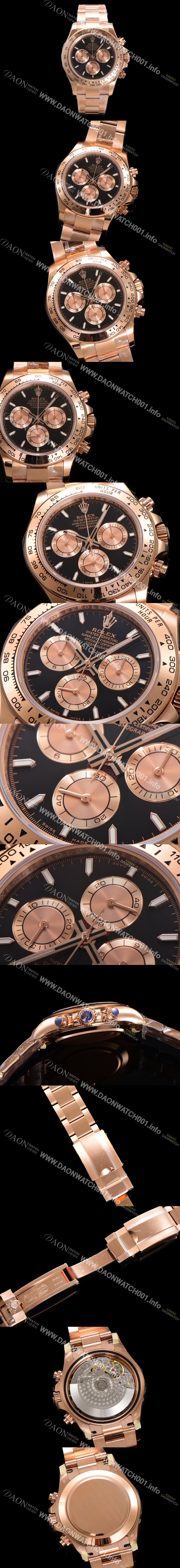 홍콩명품 [로렉스] 남성용 코스모그래프 데이토나 m126505-0001 18K 로즈골드 40mm 크로노그래프 7750 오토매틱 무브먼트 블랙 다이얼 rol5336