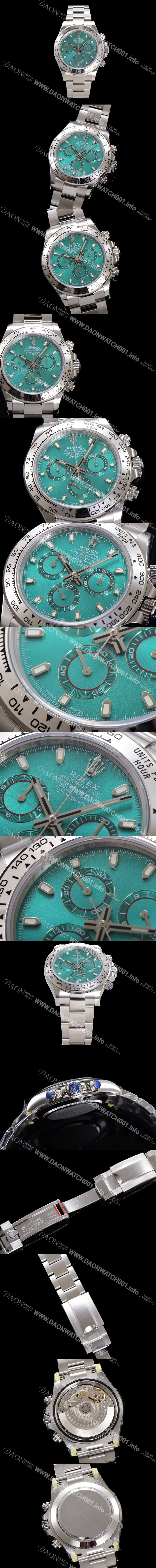 홍콩명품 [로렉스] 남성용 코스모그래프 데이토나 40mm 크로노그래프 7750 오토매틱 무브먼트 그린 다이얼 rol5338