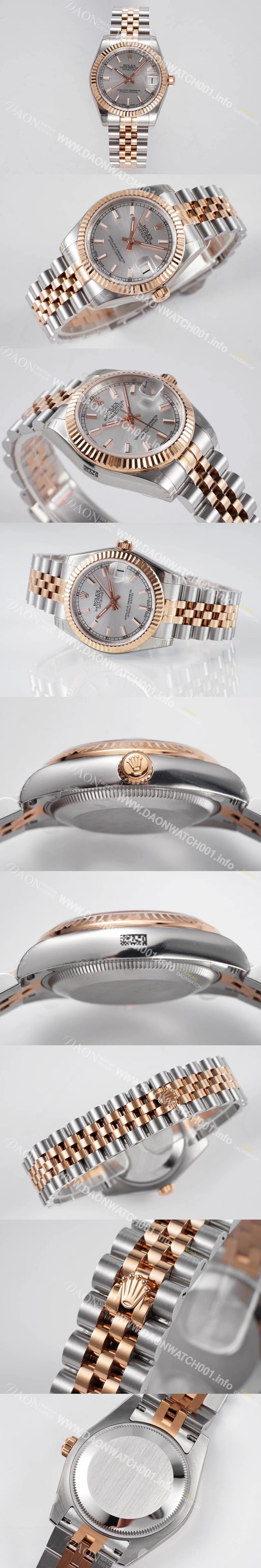 홍콩명품 [로렉스] 여성용 데이져스트 178271 플루티드 18k 로즈골드 31mm 쥬빌레 오토매틱 2236타입 실버 다이얼 rol5446