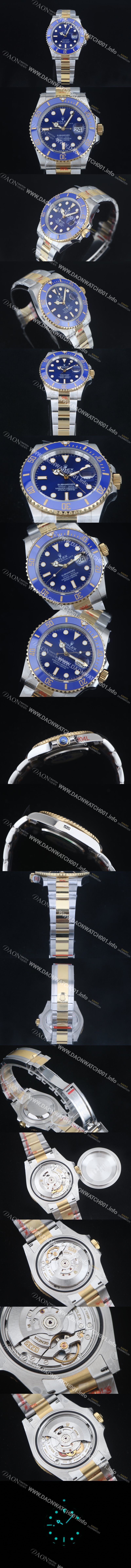 홍콩명품 [로렉스] 남성용 신형 서브마리너 m126613ln 18k옐로우골드 도금 콤비 41mm 블루 다이얼 Cal.3235 오토매틱 무브먼트 ROL91915