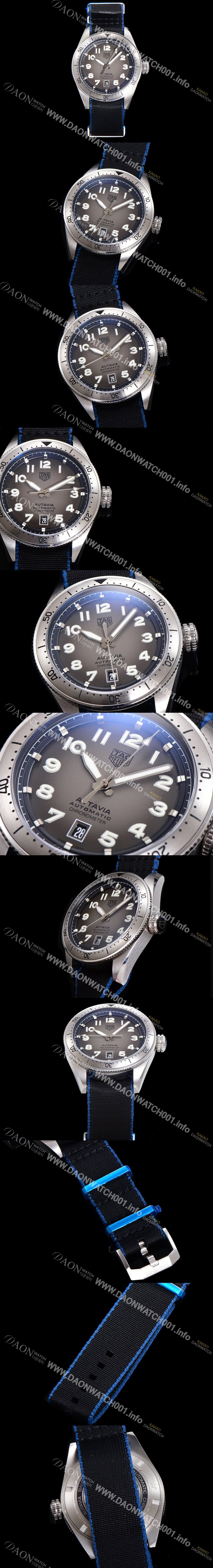 홍콩명품 [태그호이어] 남성용 오타비아 WBE5114 베스트에디션 오토매틱 42미리 가죽줄 그레이다이얼 TAG73877