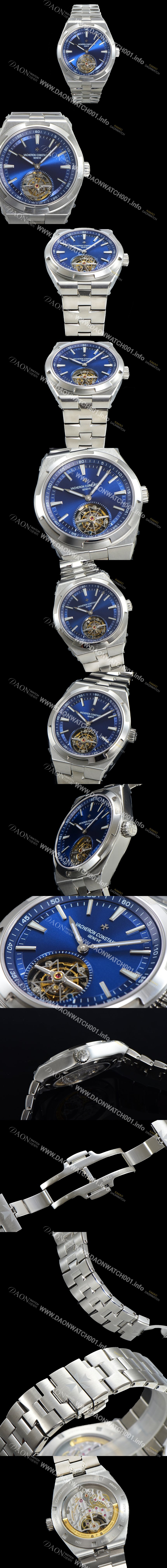 홍콩명품 [바쉐런콘스탄틴] 남성용 오버시즈 42.5mm 투어빌론 오토매틱 수동형 무브먼트 블루 다이얼 vac2513